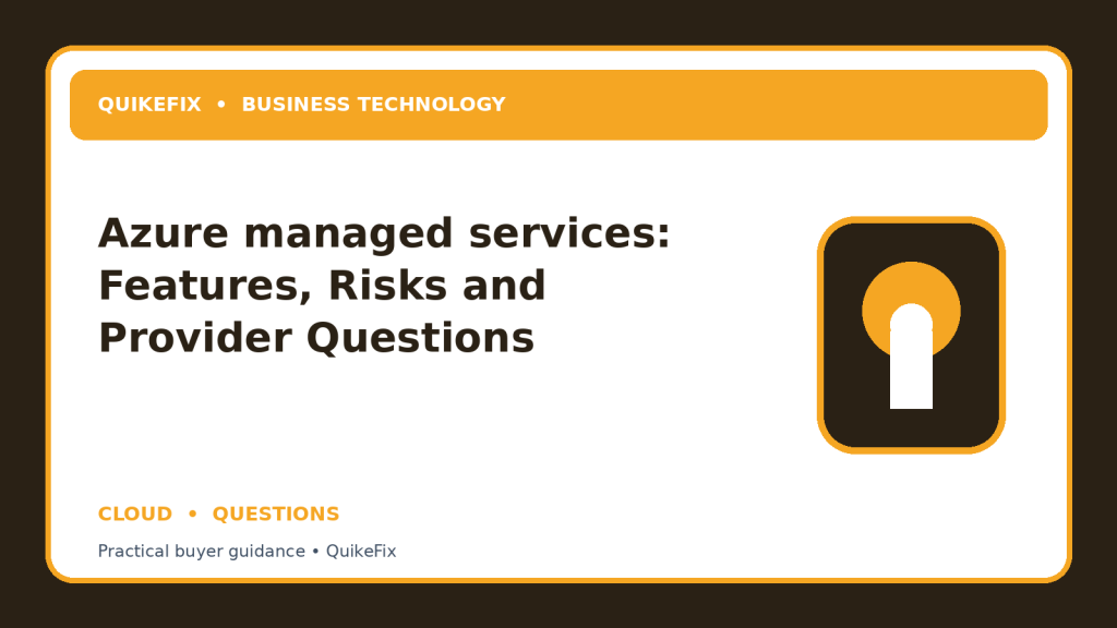 Azure managed services: Features, Risks and Provider Questions