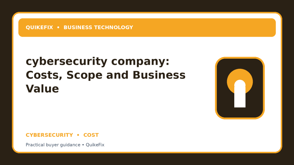 cybersecurity company: Costs, Scope and Business Value