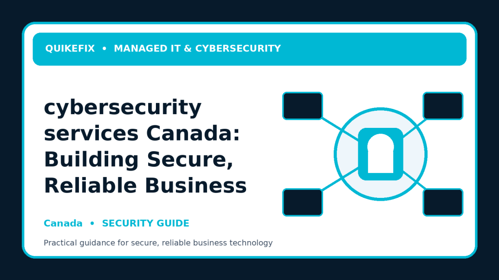 cybersecurity services Canada: Building Secure, Reliable Business Operations