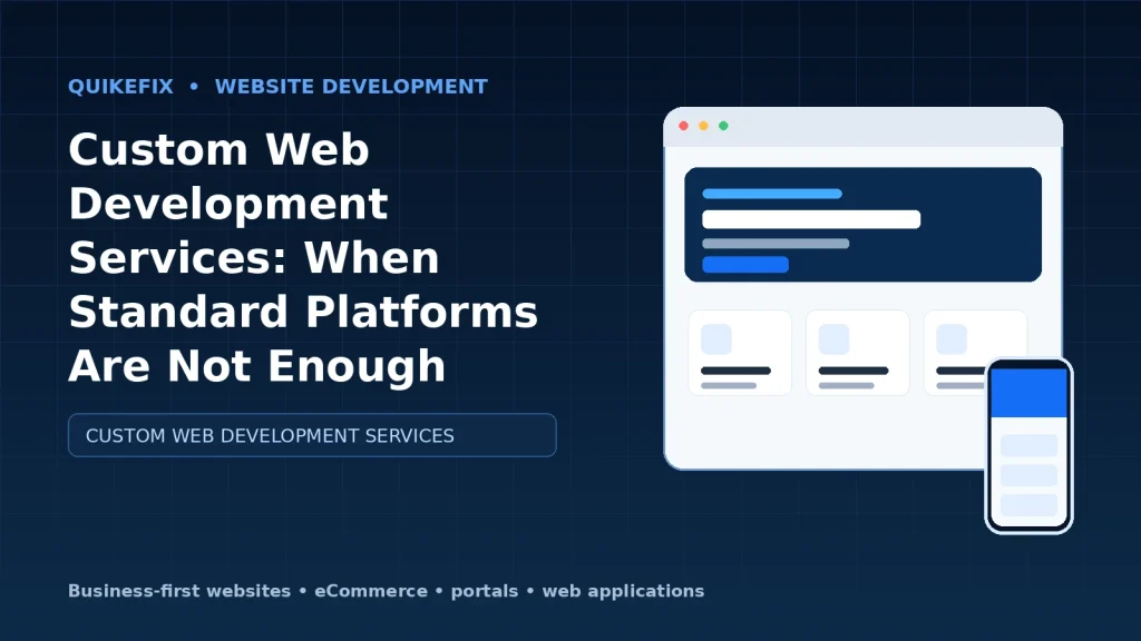 Custom Web Development Services: When Standard Platforms Are Not Enough