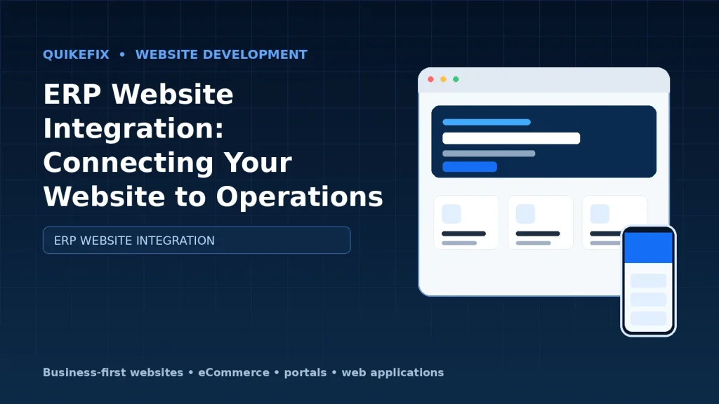 ERP Website Integration: Connecting Your Website to Operations
