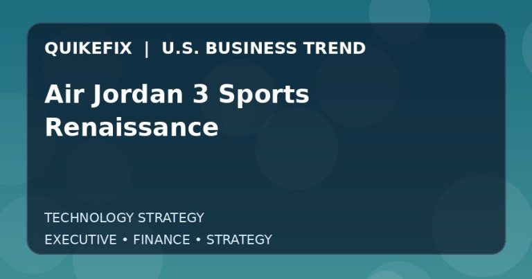 Air Jordan 3 Sports Renaissance Explained for Executives and Finance Teams