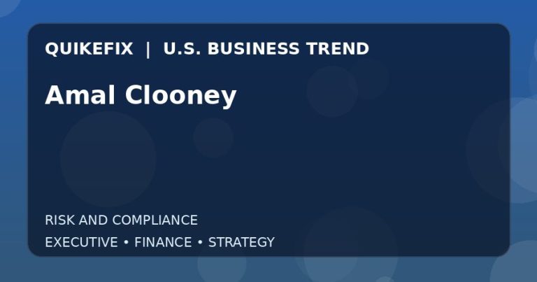 Amal Clooney Explained for Executives and Finance Teams