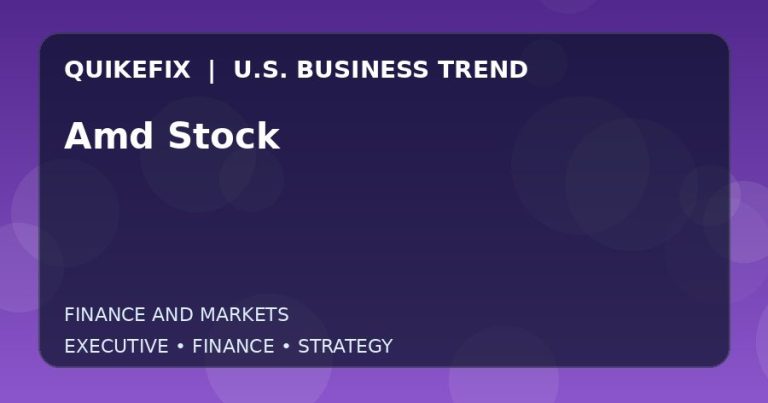 The Business Impact of Amd Stock in the United States