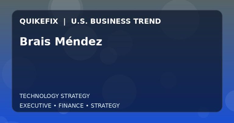 Why Brais Méndez Matters to U.S. Decision-Makers
