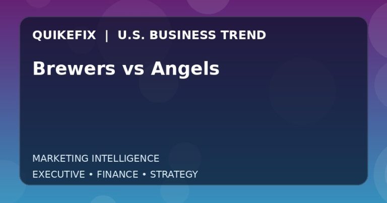 The Business Impact of Brewers vs Angels in the United States
