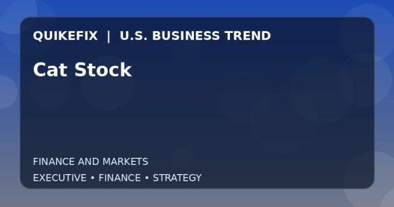 Cat Stock: Business Risks, Opportunities and Next Steps