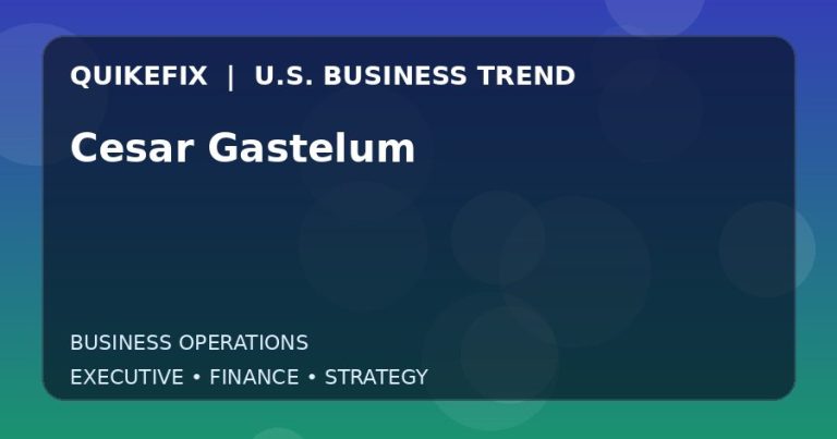 Why Cesar Gastelum Matters to U.S. Decision-Makers