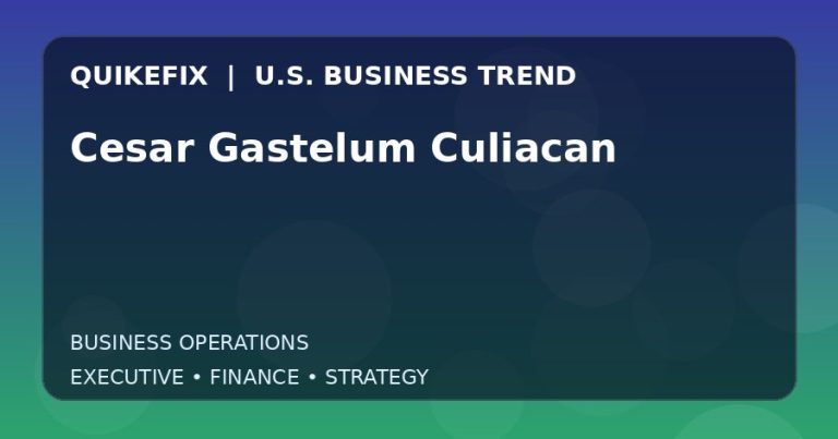 Why Cesar Gastelum Culiacan Matters to U.S. Decision-Makers