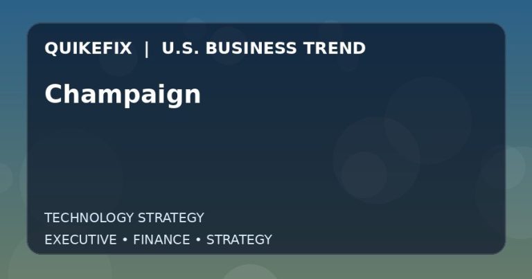The Business Impact of Champaign in the United States