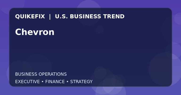 The Business Impact of Chevron in the United States