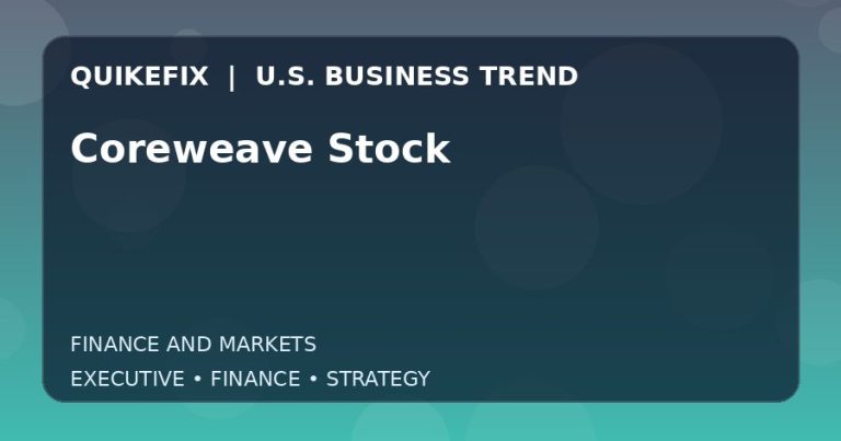 Why Coreweave Stock Matters to U.S. Decision-Makers