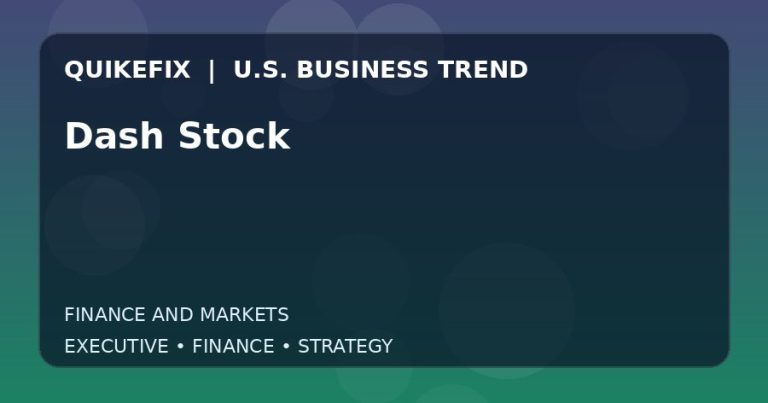 Why Dash Stock Matters to U.S. Decision-Makers