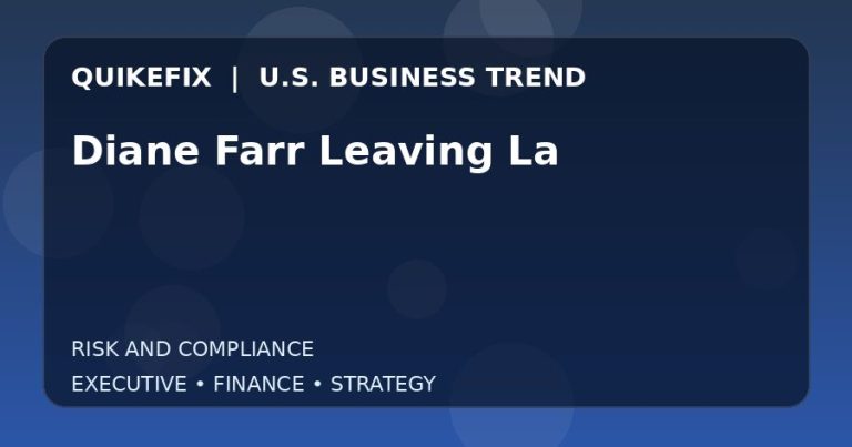 The Business Impact of Diane Farr Leaving La in the United States