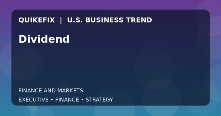 The Business Impact of Dividend in the United States