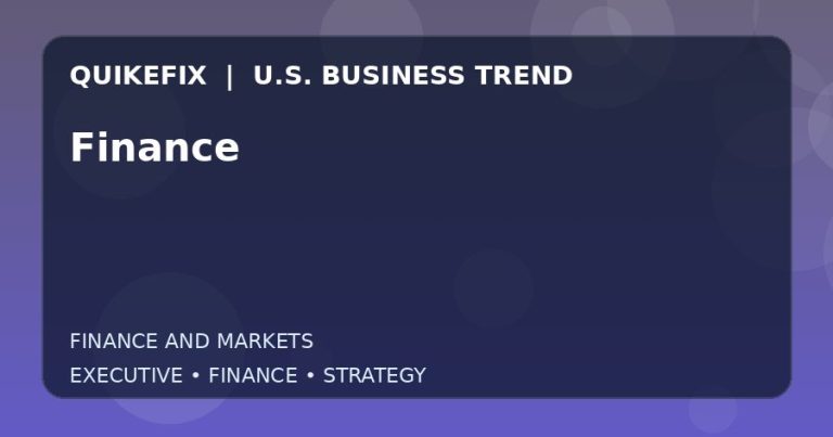 The Business Impact of Finance in the United States