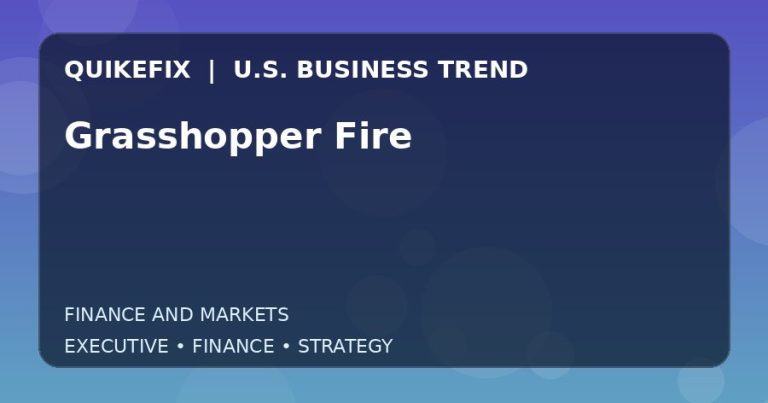Grasshopper Fire: Business Risks, Opportunities and Next Steps