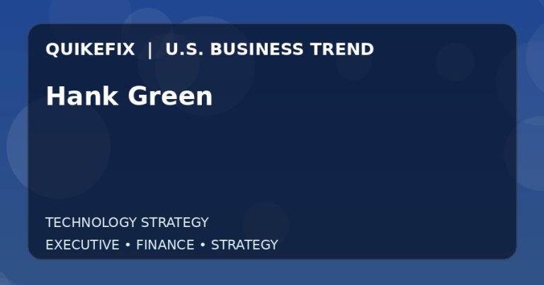 Why Hank Green Matters to U.S. Decision-Makers