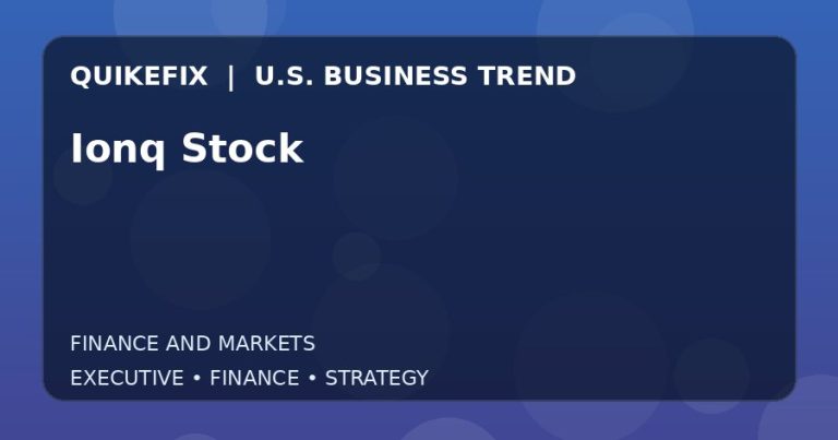 Ionq Stock: What U.S. Business Leaders Should Know