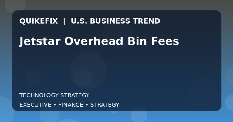 Jetstar Overhead Bin Fees Explained for Executives and Finance Teams