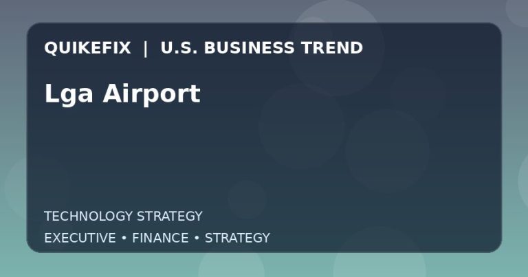 Lga Airport: Business Risks, Opportunities and Next Steps