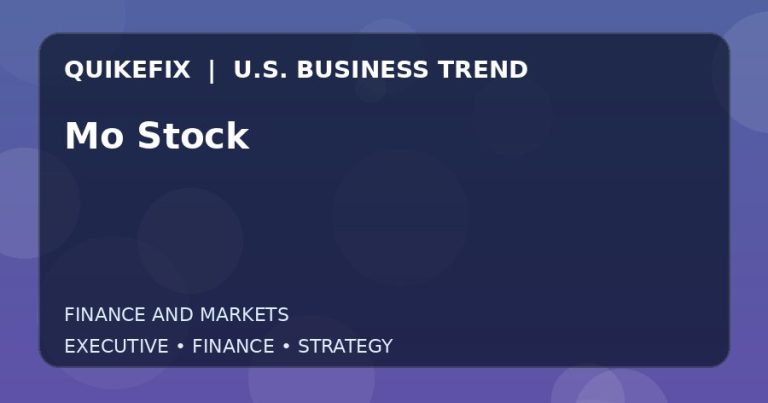 Mo Stock Explained for Executives and Finance Teams
