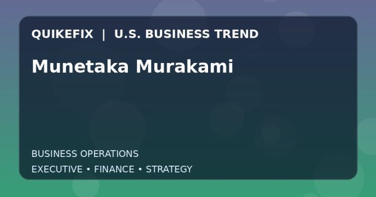 The Business Impact of Munetaka Murakami in the United States