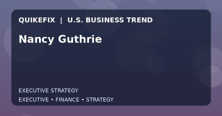 The Business Impact of Nancy Guthrie in the United States