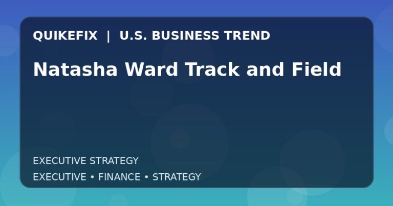 Why Natasha Ward Track and Field Matters to U.S. Decision-Makers