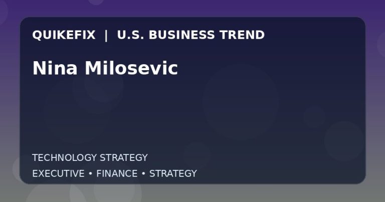 Why Nina Milosevic Matters to U.S. Decision-Makers