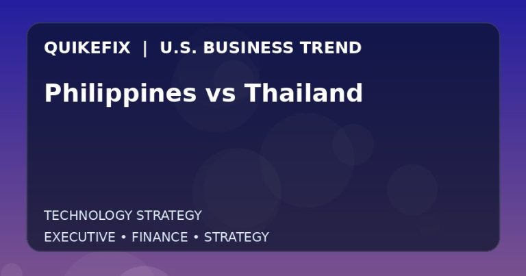 Philippines vs Thailand Explained for Executives and Finance Teams