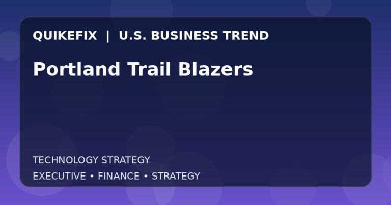 Portland Trail Blazers: Business Risks, Opportunities and Next Steps