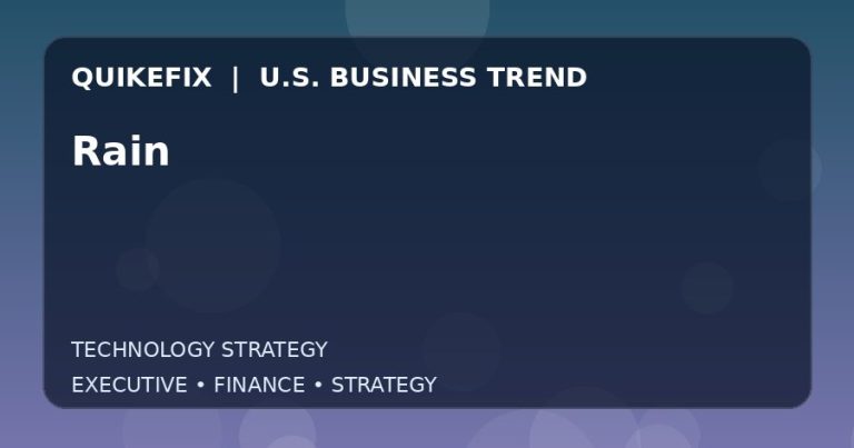 Rain Explained for Executives and Finance Teams
