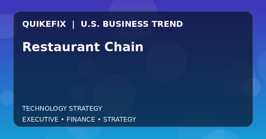 Restaurant Chain Explained for Executives and Finance Teams