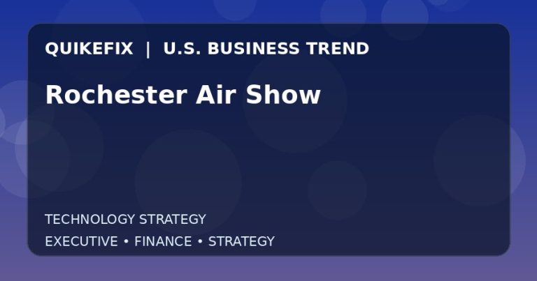 The Business Impact of Rochester Air Show in the United States