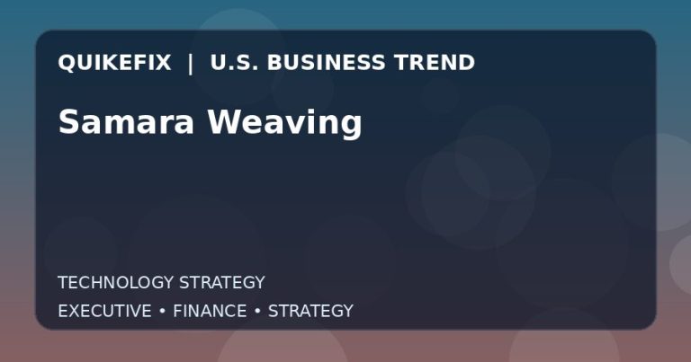 Samara Weaving Explained for Executives and Finance Teams