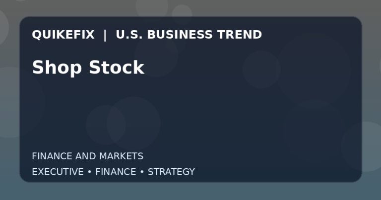 The Business Impact of Shop Stock in the United States