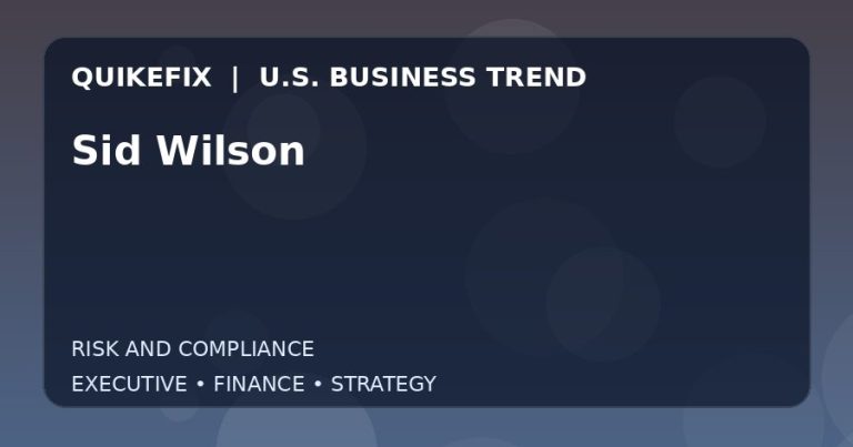 Sid Wilson: Business Risks, Opportunities and Next Steps