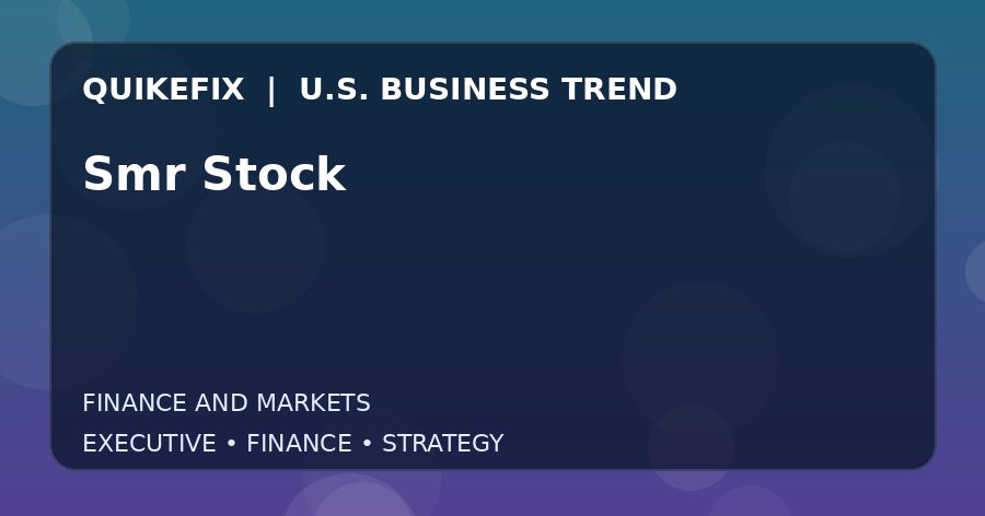 Smr Stock: Business Risks, Opportunities and Next Steps