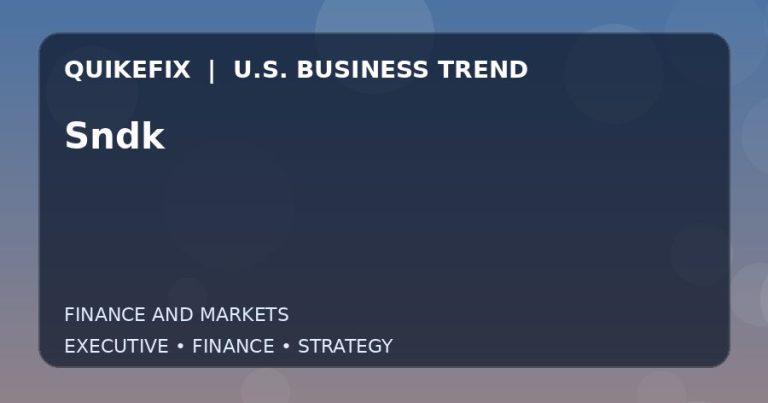 The Business Impact of Sndk in the United States
