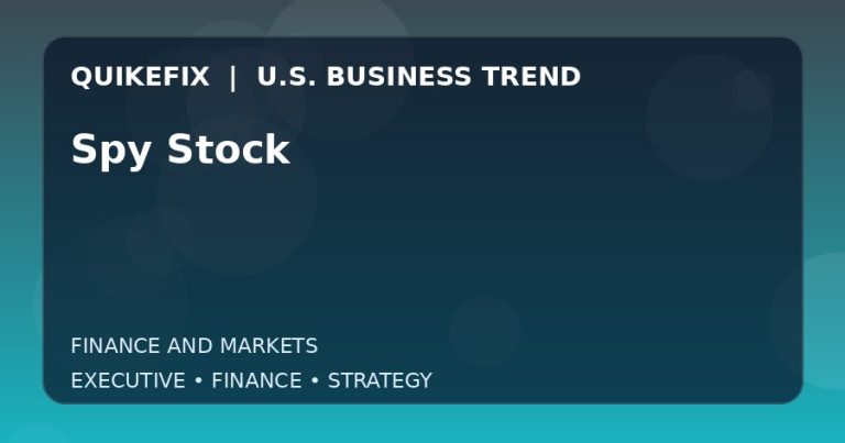 The Business Impact of Spy Stock in the United States