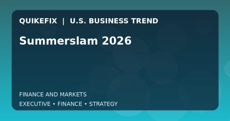The Business Impact of Summerslam 2026 in the United States