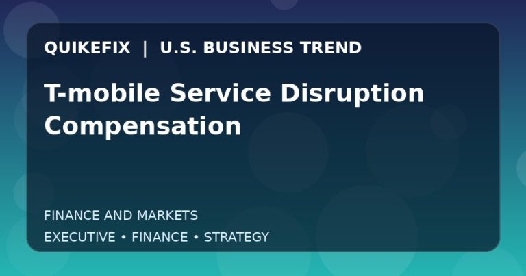 T-mobile Service Disruption Compensation: Business Risks, Opportunities and Next Steps