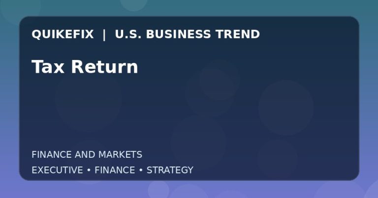 The Business Impact of Tax Return in the United States