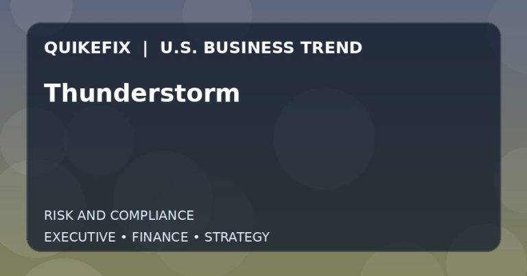 Thunderstorm: What U.S. Business Leaders Should Know