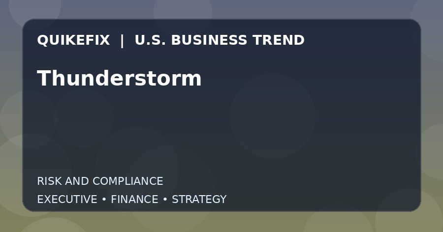 Thunderstorm: What U.S. Business Leaders Should Know