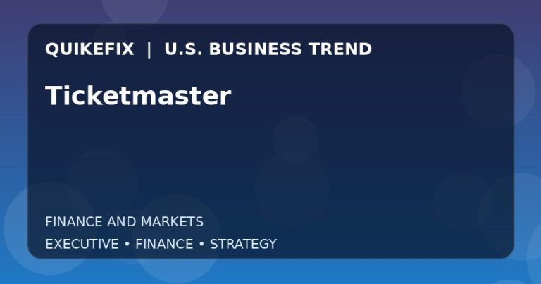 The Business Impact of Ticketmaster in the United States