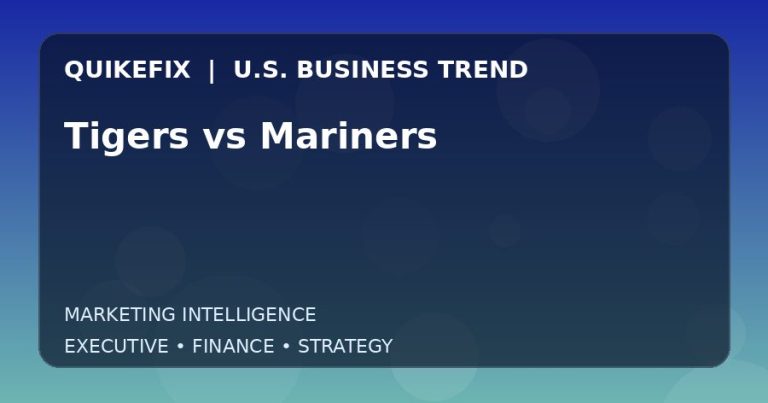 Tigers vs Mariners Explained for Executives and Finance Teams