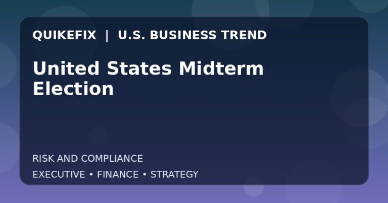 United States Midterm Election Explained for Executives and Finance Teams