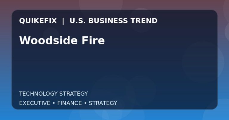 Woodside Fire Explained for Executives and Finance Teams
